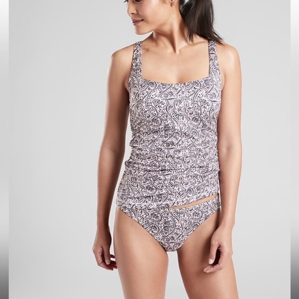 Athleta Aqualuxe Batik Bra-Sized Tankini **Top Only** Size 36 B/C
